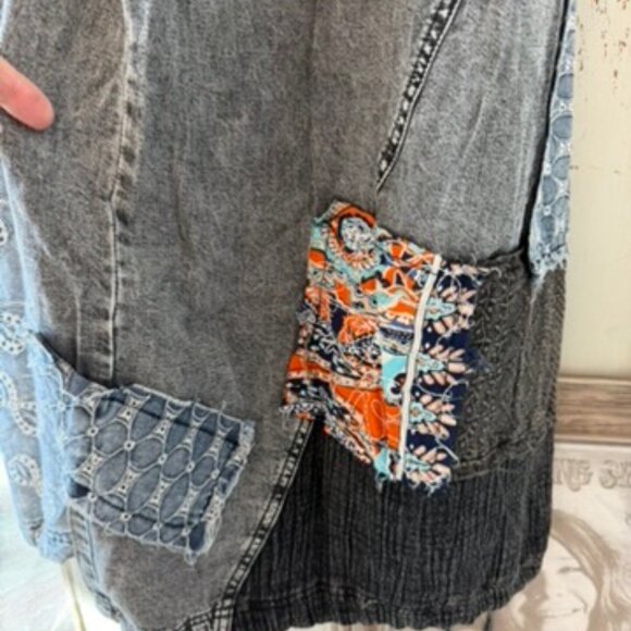 OLI & HALI PATCHWORK TENCEL OVERALLS - Picture 11 of 13